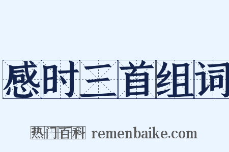 感时三首组词是什么意思的图片